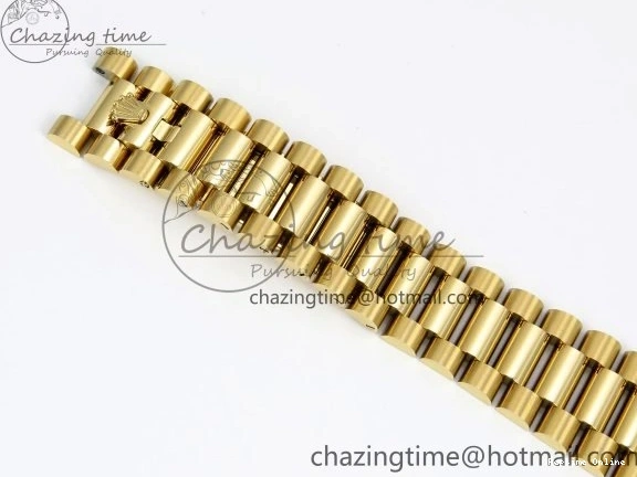 0420 WaterResistant Day Date 36 YG RAF 1:1 Best Edition Brown Oman Dial Diamonds Bezel on YG Bracelet A 1518